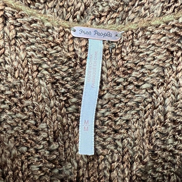 FREE PEOPLE Chevron Sweater Tank Top Brown M - Picture 9 of 11
